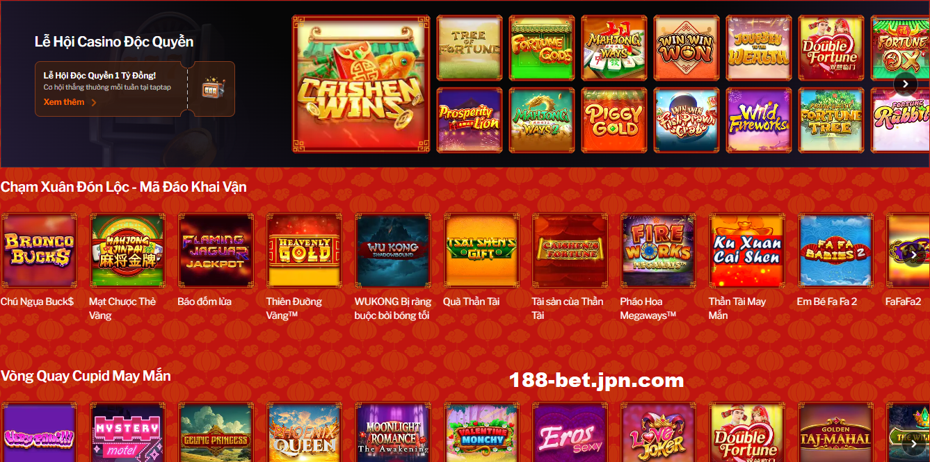 Trò chơi nổ hũ online 188bet